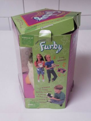 1998 Vintage Furby Model 70 - 800 Gray and White (box and manuals) 2