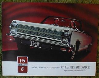 1965 Amc American Motors Rambler Ambassador Sales Brochure 65