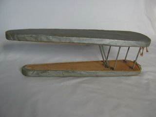Vintage Mini Wood Ironing Board Two Sided Table Top Sleeves Collars