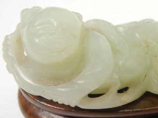 Antique Chinese Carved WHITE JADE 2 