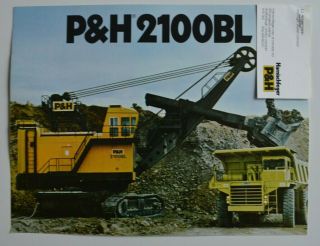P&h Model 2100bl Excavator Dealer Sheet Brochure - English - Canada