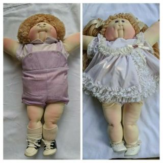 Vintage " Champagne 1983 Edition " Cabbage Patch Kids Andre And Madeira W/ Papers