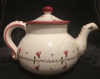 Vintage Deruta Italian Pottery Hand Painted Teapot