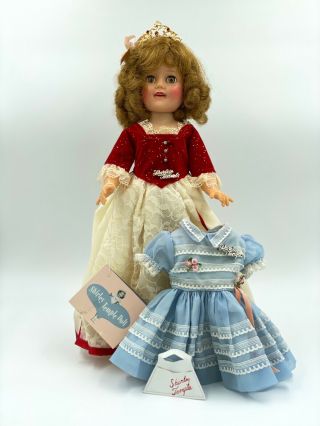 All 1950s 15 " Ideal Shirley Temple Cinderella Doll,  Box,  Hang Tag,  Pin
