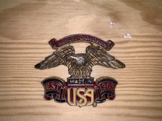 Vintage Harley Sissy Bar Emblem / Battery Cover Eagle Medallion - (99000 77)