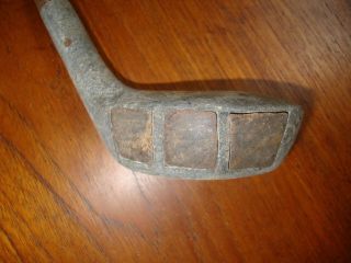 Antique Hickory Golf Club A Rare Braid Mills Driver DA MODEL Wood blocks in back 3