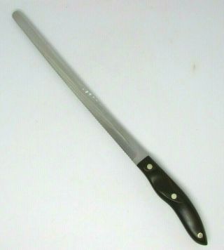 Vintage Cutco 1024 Serrated Bread Knife Usa,  Brown/orange Marbled Handle Euc