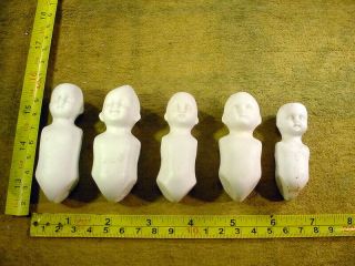 5 X Excavated Vintage Unpainted Bisque Doll Body Age 1890 Hertwig Art 13531