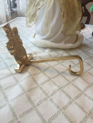 Solid Brass Vintage Christmas Snowman Stocking Holder Heavy (OTHERS AVAILABLE) 3