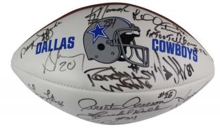 Dallas Cowboys Greats Signed Wilson Football 13 Signatures Jsa Loa Pc1014