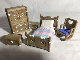 Calico Critters/sylvanian Families Vintage Bedroom Set