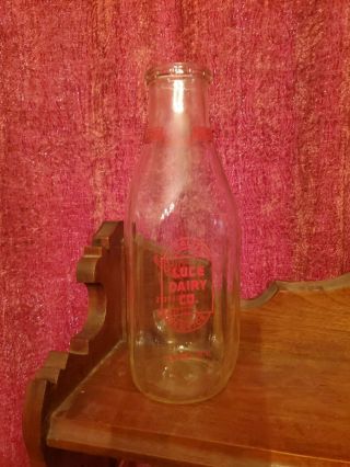 Vintage Luce Dairy Co.  Ithaca Ny Milk Bottle