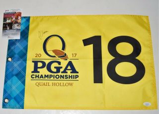 Justin Thomas Signed (2017 Pga Championship) Golf Pin Flag Pga W/coa Proof Jsa