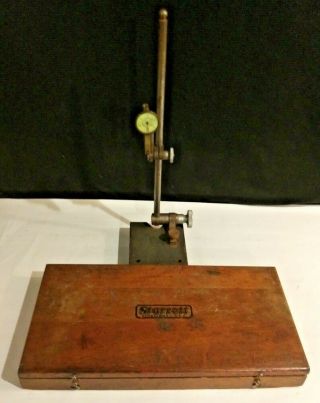 Vintage Starrett Micrometer Caliper Set No.  224 Set A With Caliper Stand