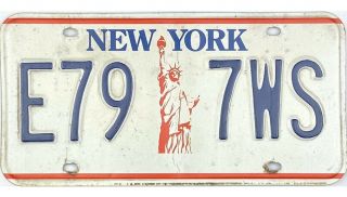99 Cent York Statue Of Liberty License Plate E797ws
