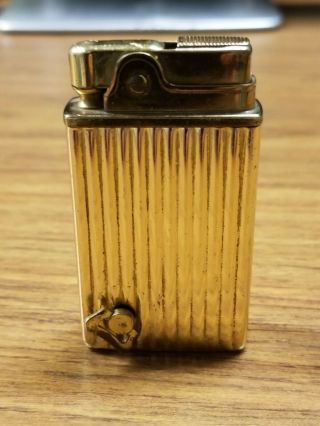 Vintage Crown Art Deco Brass Musical Lighter Cigarette Music Box Japan