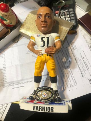 James Farrior Pittsburgh Steelers Bowl Xl Forever Bobble Head Nib