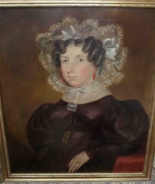British Regency Antique Master Portrait Oil Painting Of A Society Lady C1830
