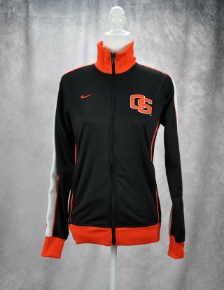 Nike Womens Oregon State Beavers Pockets Zipper Track Jacket Black Size Medium