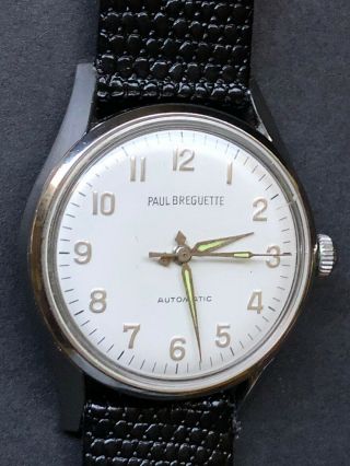 Vtg 1960’s Paul Breguette Mens Automatic Swiss Made Wrist Watch Vintage - Running