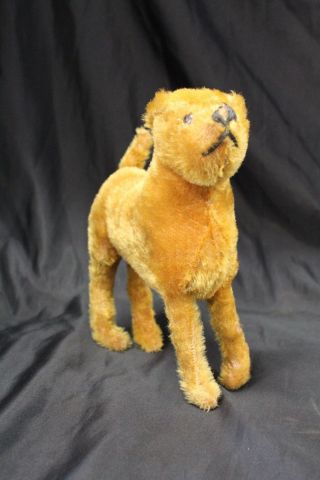 Antique Vintage Mohair Irish Terrier Gwen Steiff? Stuffed Toy Dog Missing Button