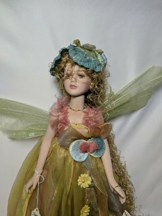 Fairy Long Curly Blonde Hair 18” Tall Duck House Heirloom Porcelain Dolls 2