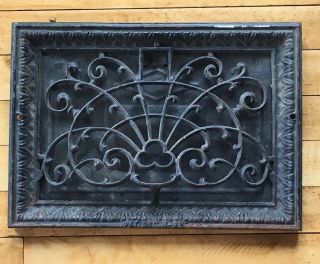 Vintage Cast Iron Wall Grate 1903 14” X 10”