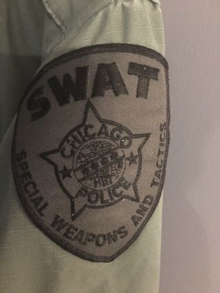 Obsolete Vintage Chicago IL Police SWAT Tactical Cop Uniform Shirt 2