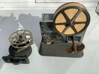Rare Antique Gamewell Fire Alarm Ticker Tape Telegraph With Take - Up Reel & Key
