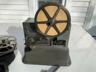 RARE Antique Gamewell Fire Alarm Ticker Tape Telegraph with Take - Up Reel & KEY 2
