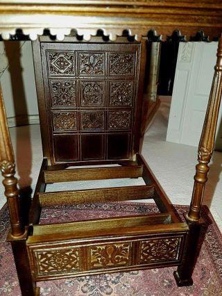 One English Gothic Style Bed By John Baker Doll House Size 1:12 Scale