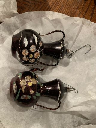 Vintage Hand Blown Glass Teapot Christmas Ornament