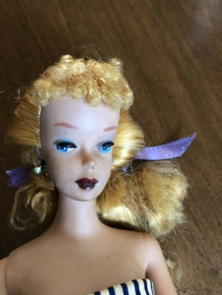Vintage 1959 Mattel Ponytail Barbie Doll 2