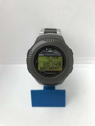 Timex Beepwear Pro Indiglo Data Link Motorola Vintage Watch Pager Quartz Rare
