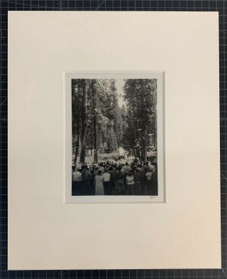 Ansel Adams Signed Vintage Gelatin Silver Photograph 1920’s Sierra Club