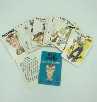 Vintage 1975 4902 Whitman Old Maid Card Game Western Publishing Full Deck Vtg