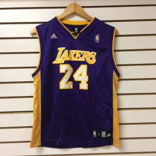 Los Angeles Lakers Kobe Bryant Basketball Jersey Size Youth Large Adidas