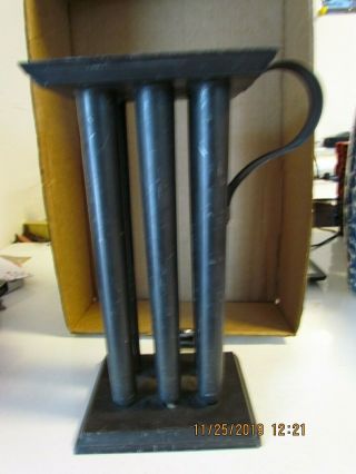Vintage Metal Taper Candle Mold - 6 Candle