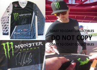 Ryan Villopoto Supercross Motocross Signed Autographed Monster Jersey, .  Proof