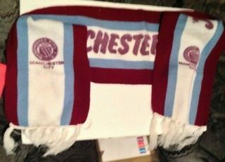 Manchester City Fc Vintage 1970s Knitted Scarf