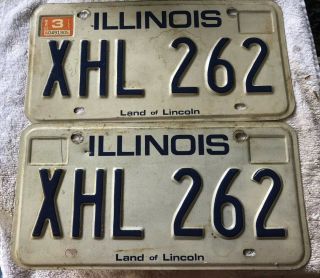 Illinois 1983 Pair License Plate Xhl262