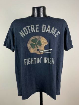 Men’s Banner ‘47 Classic Fit Notre Dame Fighting Irish Navy Blue Short - Sleeve M
