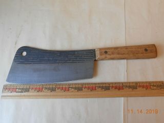 Vintage Forgecraft Carbon Steel Meat Cleaver Butcher Knife