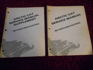 1980 Arctic Cat Panther/pantera Snowmobile Service Manuals 500 Al50a1 440 Ag44a1