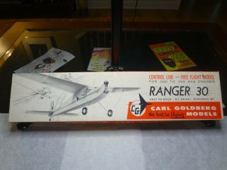 Vintage Carl Goldberg Ranger 30 Control Line Gas Model Kit G2 - 229 Nib Comp / Rc