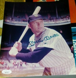 Jsa Mickey Mantle Signed Autographed 8x10 Picture Photo Ny Yankees