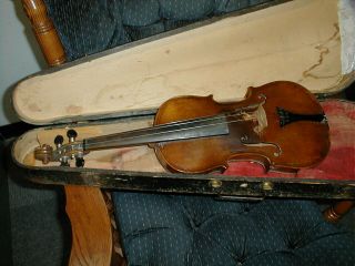 Vintage Sebastian Gotz Violin In Old Wood Case
