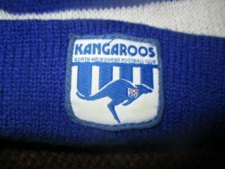 NORTH MELBOURNE KANGAROOS Knit Hat W/Ball Acrylic Australian Football League AFL 2