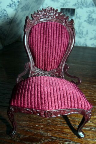 Vintage Victorian Chair Bespaq 1:12 Dollhouse Miniature