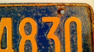 Vintage YORK STATE 1966 to 1973 License Plate NY 1973 Blue w/ Gold Lettering 3